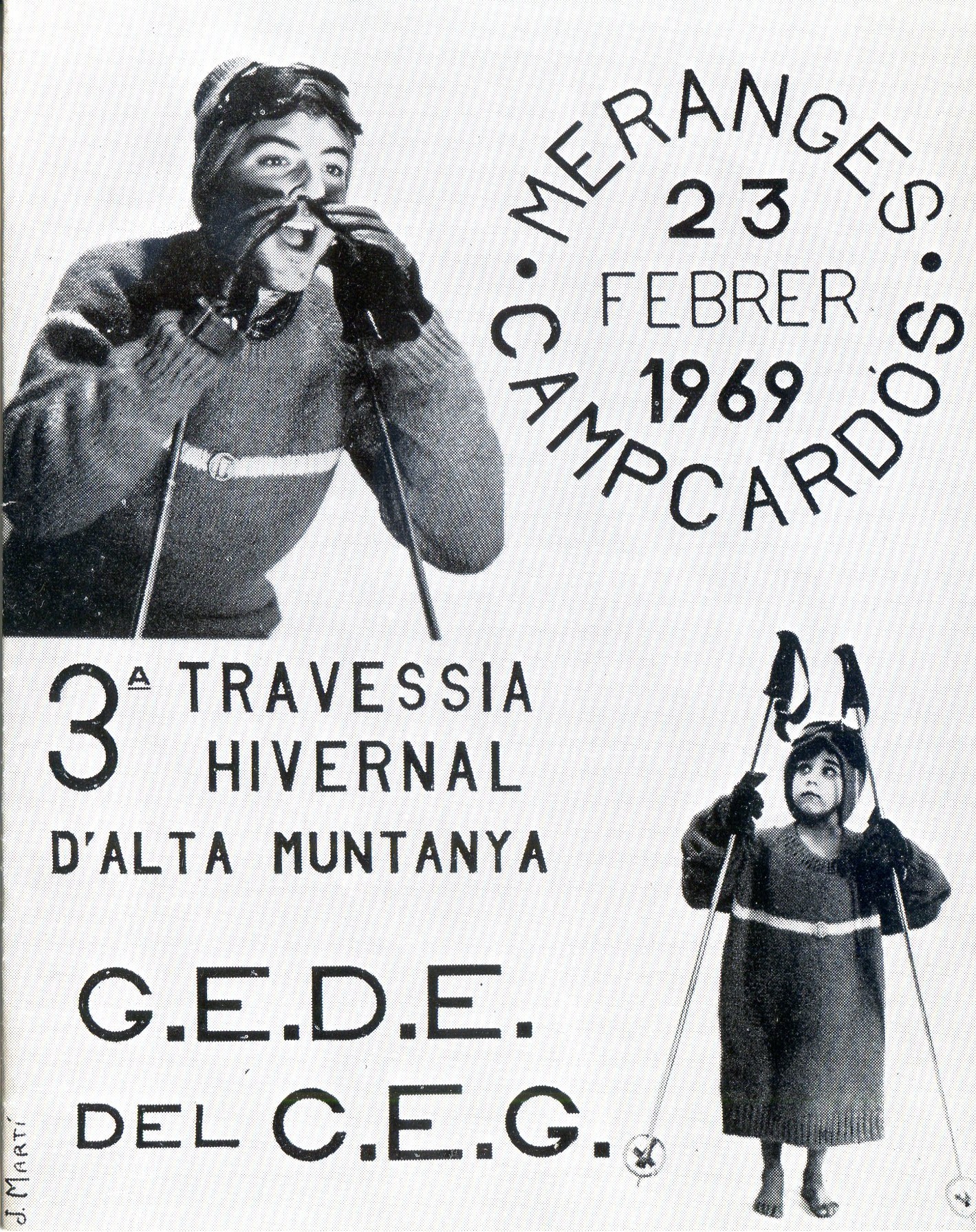 3a Travessia hivernal d'alta muntanya : Meranges·Campcardós 23 febrer 1969 : G.E.D.E. del C.E.G. - Portada